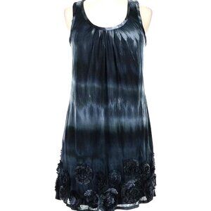 Oleg Cassini Ombre Tie Dye Fabric Flower Dress Size 6